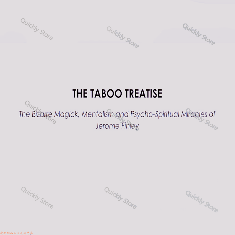 Magic Tricks - 2025 Taboo Treatise by Jerome Finley