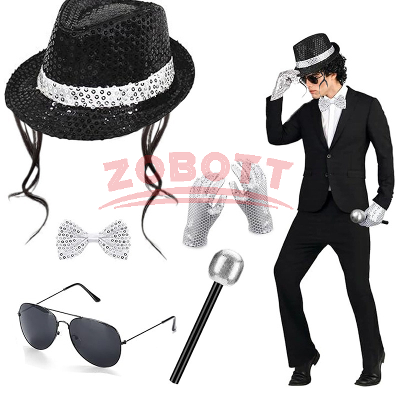 Spiderman Jumpsuit Kids - Michael Jackson Costume Accessories Set -