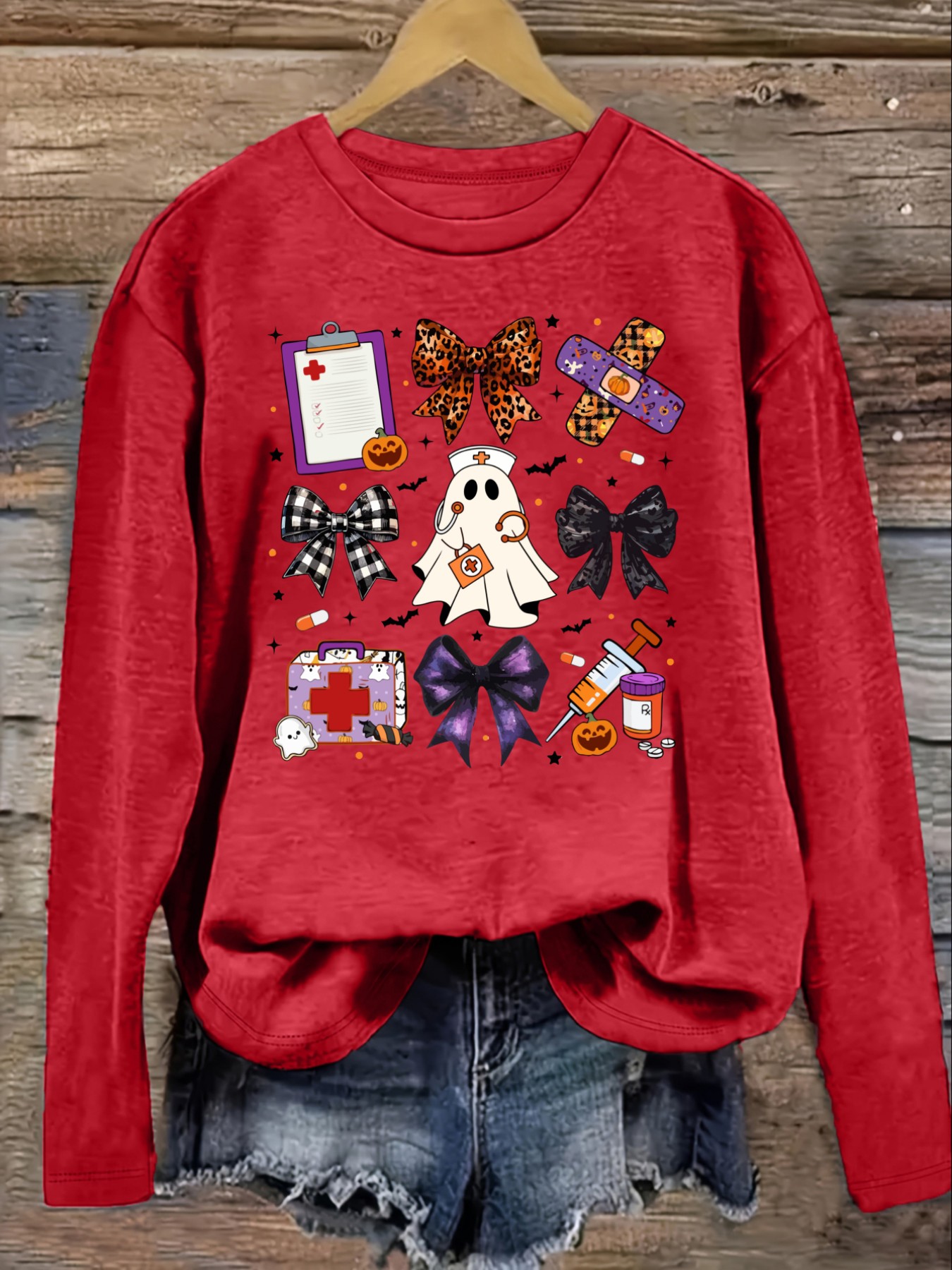 Women's Casual Long Sleeve Cre - Costumes review and price