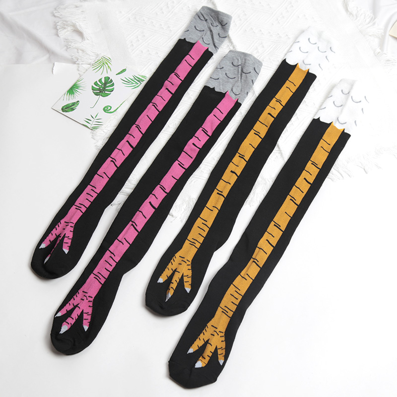 1Pairs Women Print Knee High S - Funny Chicken Leg Socks review and price