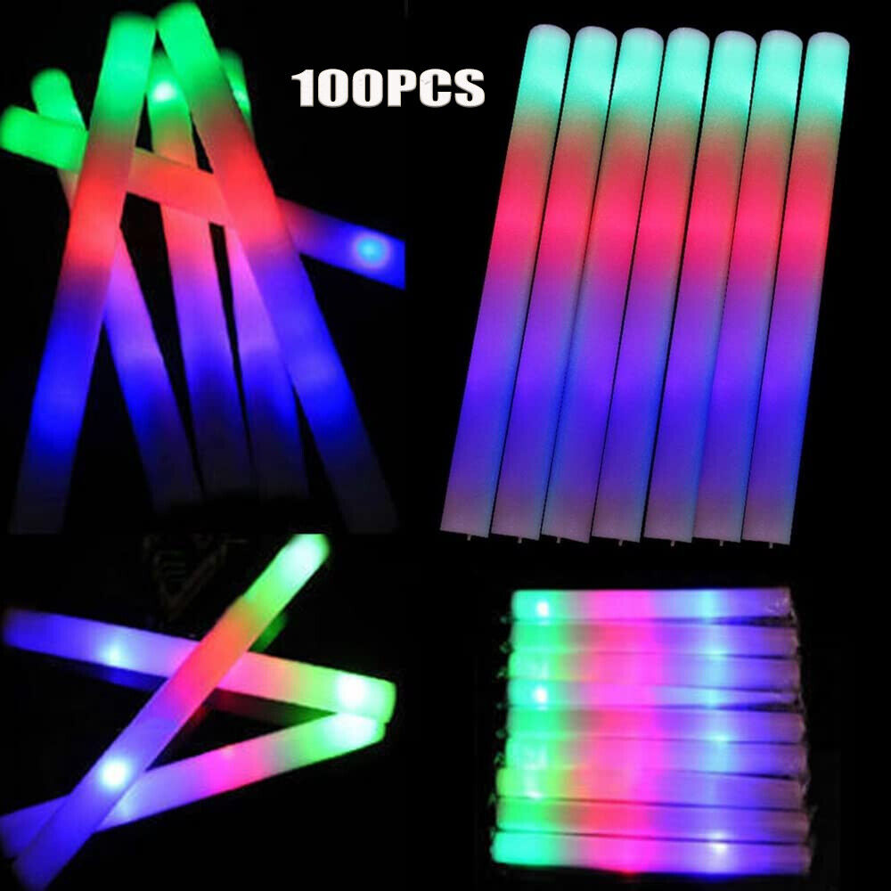 Glow Sticks Bulk 100Pack LED L - Flashing Led Foam Sticks Party review and price