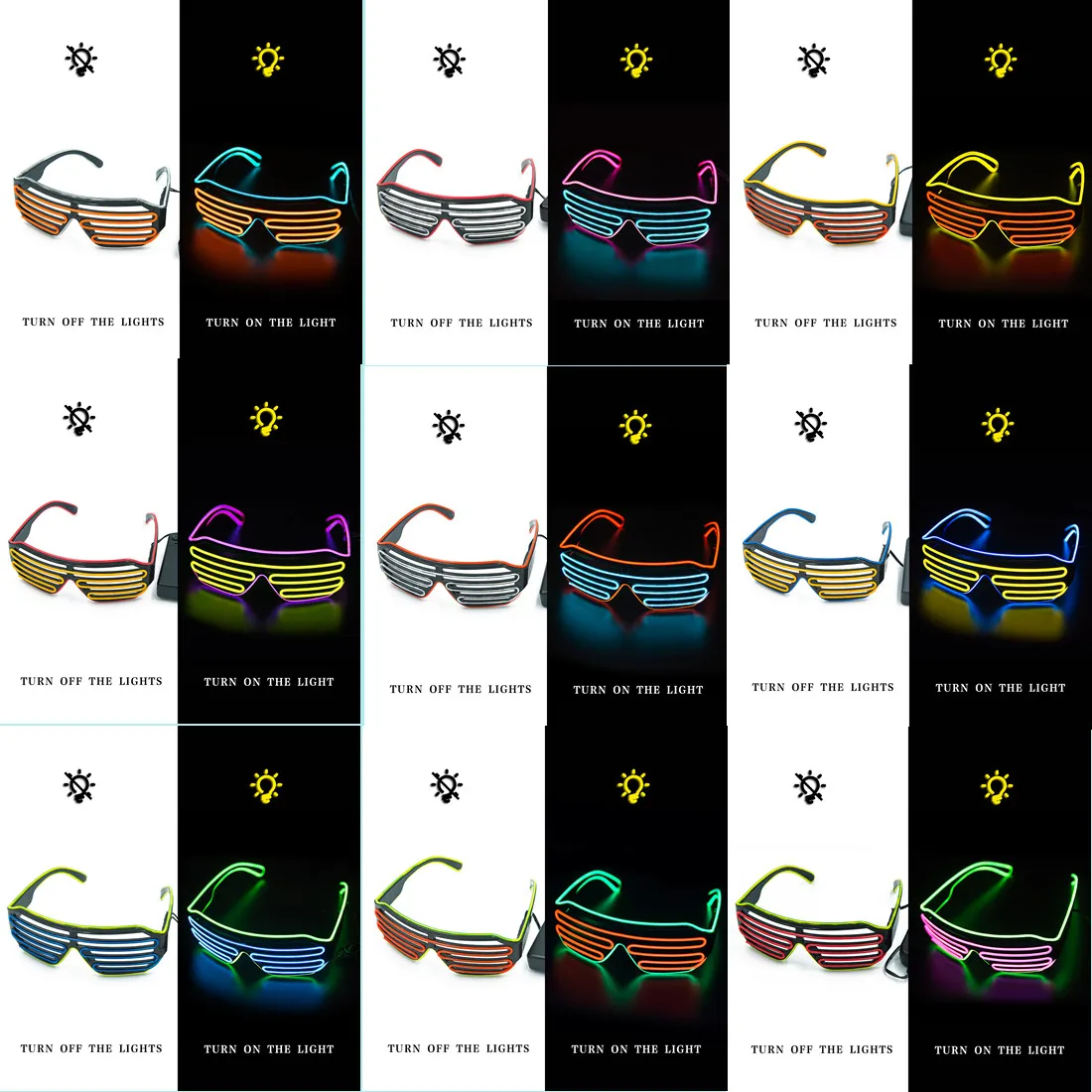 LED Glowing Glasses Gafas Lumi - Glow In The Dark Party Glasses review and price