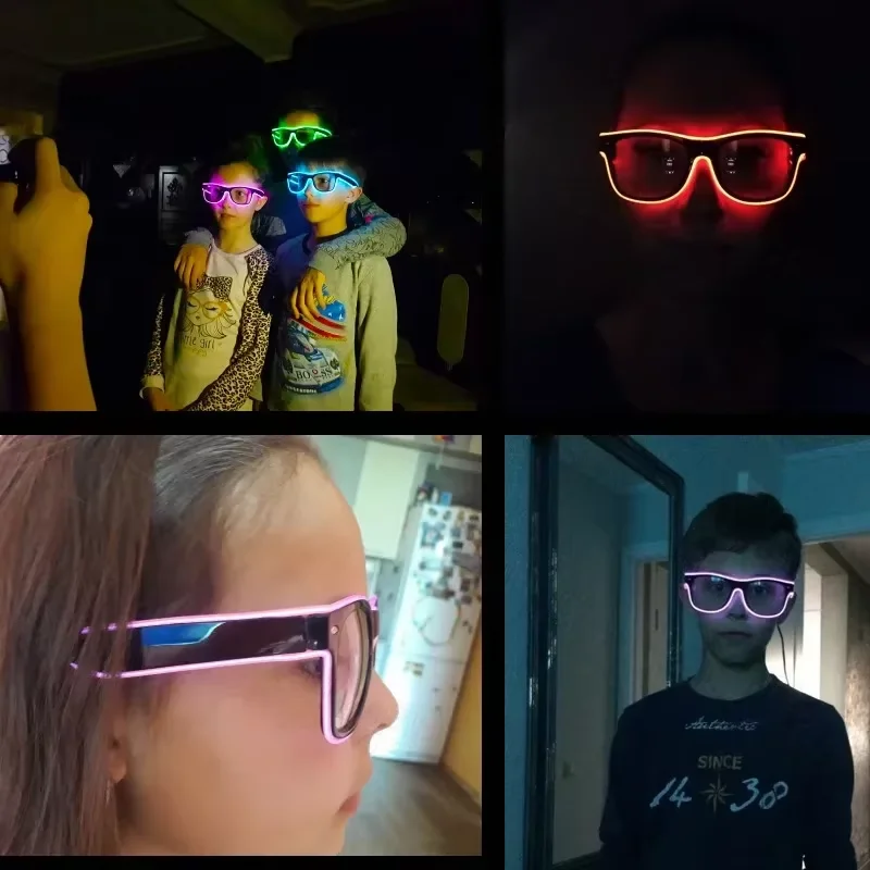 Neon LED Glowing Sunglasses Co - Glow In The Dark Party Glasses review and price