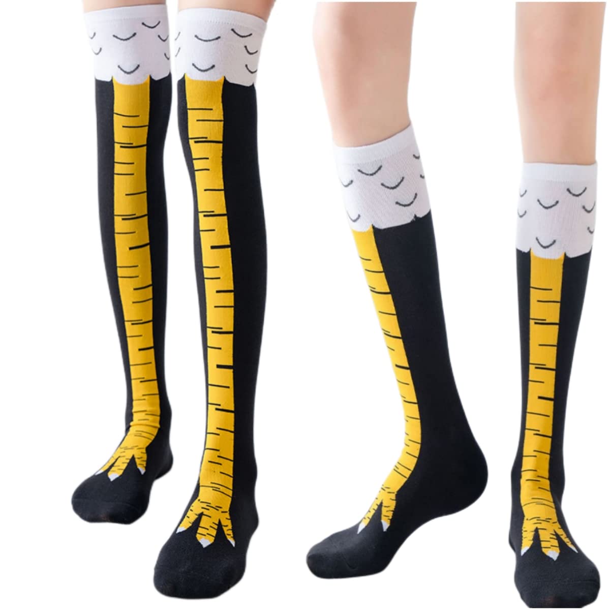 1/2 Pairs Women Knee High Sock - Funny Chicken Leg Socks review and price