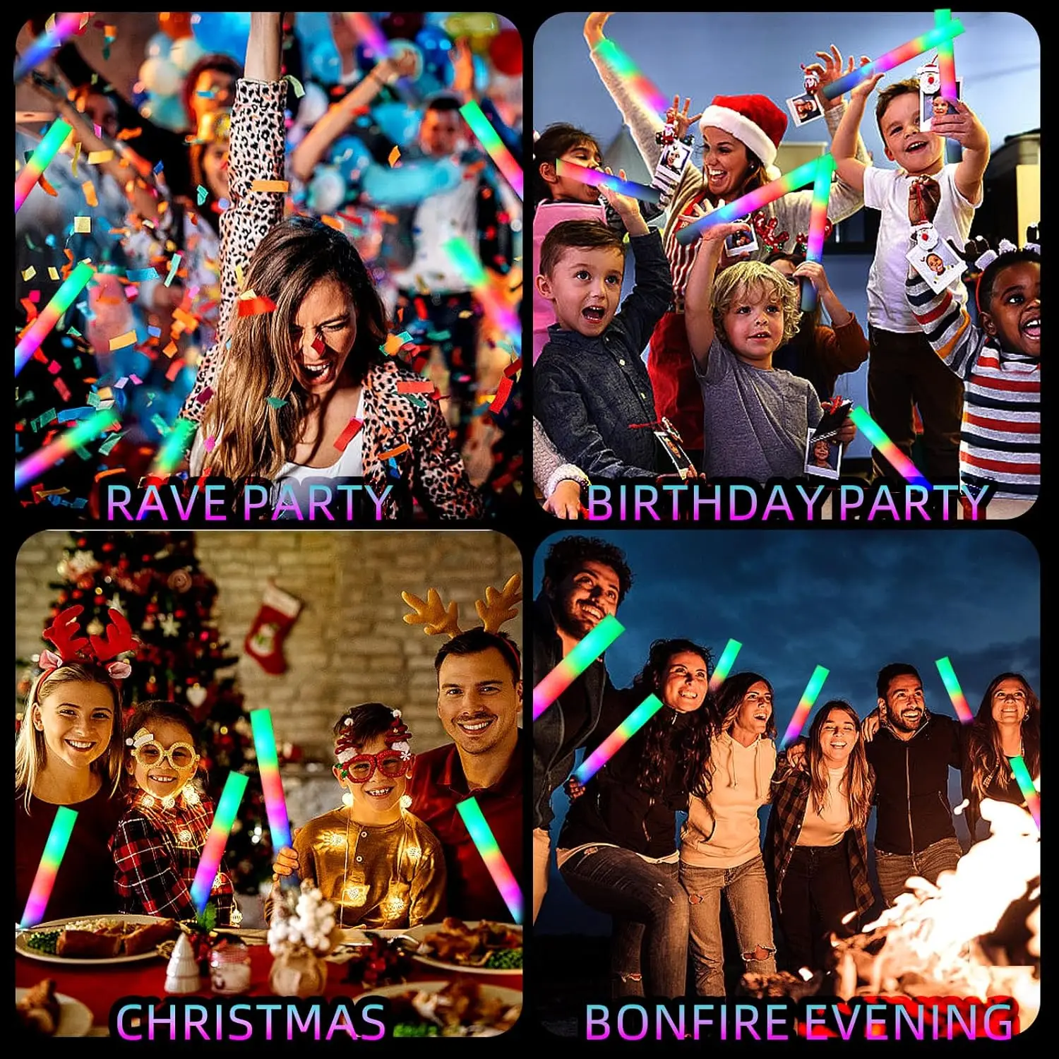 30Pcs Foam Glow Sticks with 3  - Flashing Led Foam Sticks Party review and price