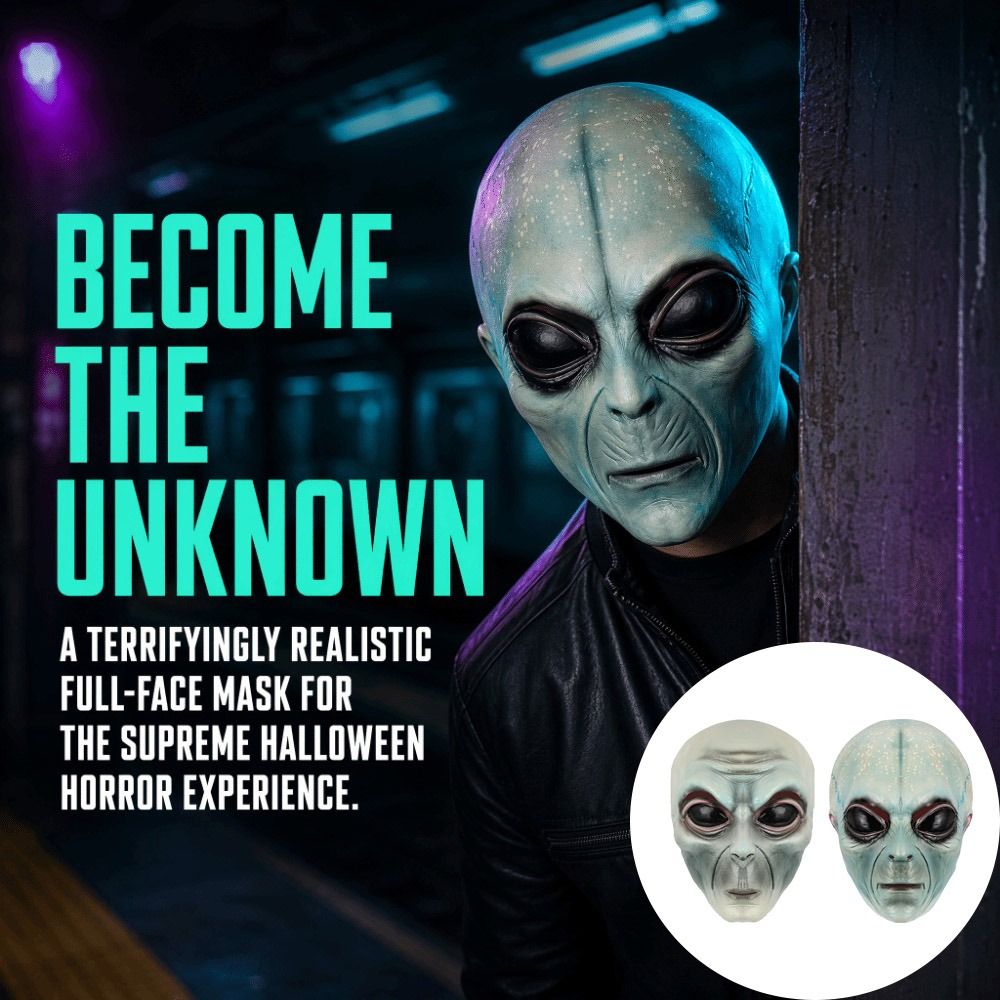 Latex Material Alien Mask Gree - Latex Alien Mask Realistic review and price