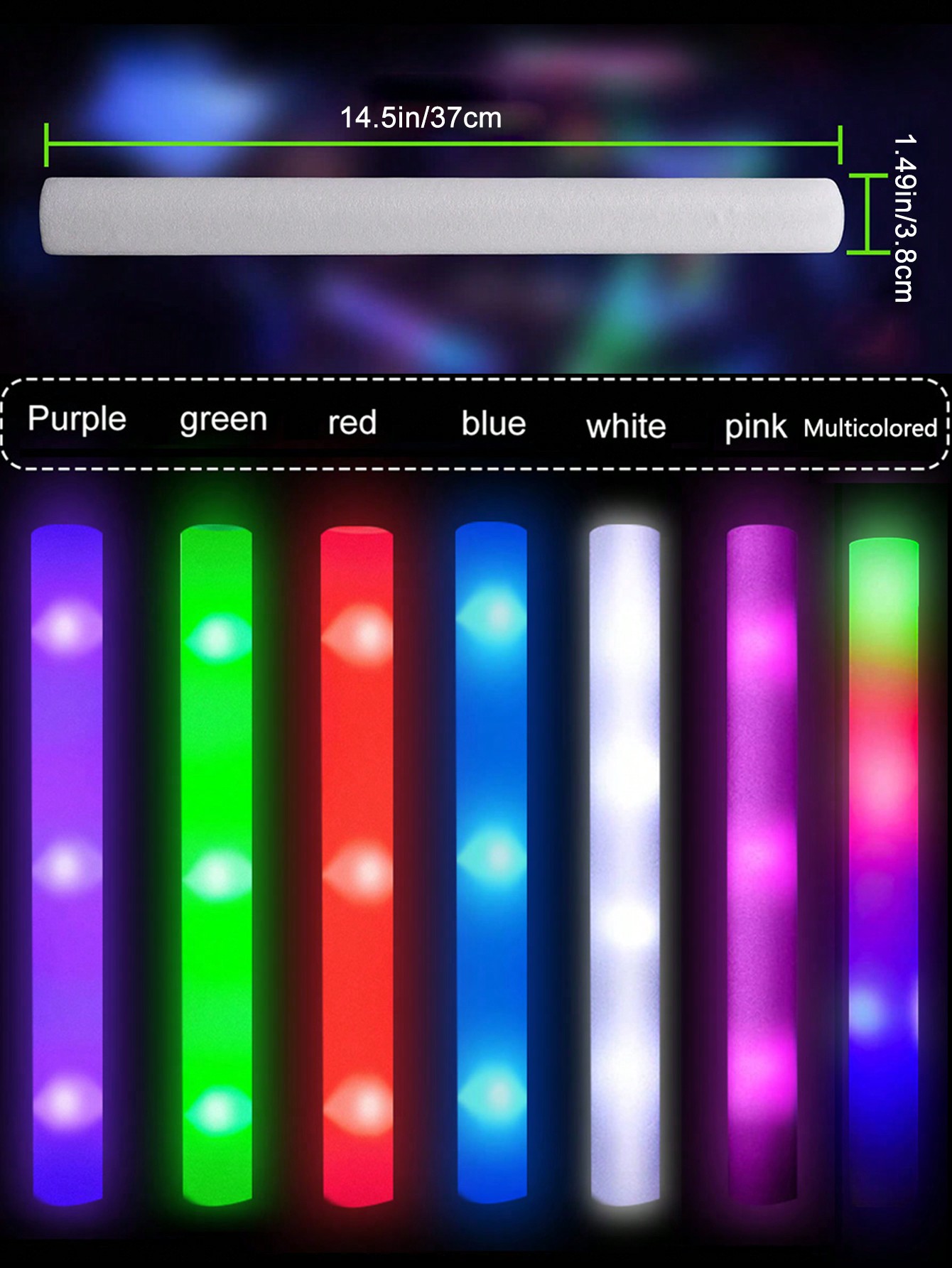 20/30pcs LED Foam Glow Sticks  - Flashing Led Foam Sticks Party review and price