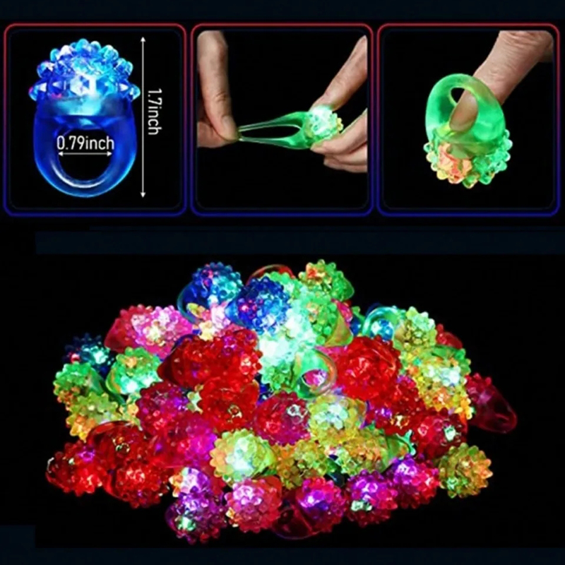 20/30/50pcs Glowing Rings LED  - Glow In The Dark Party Glasses review and price