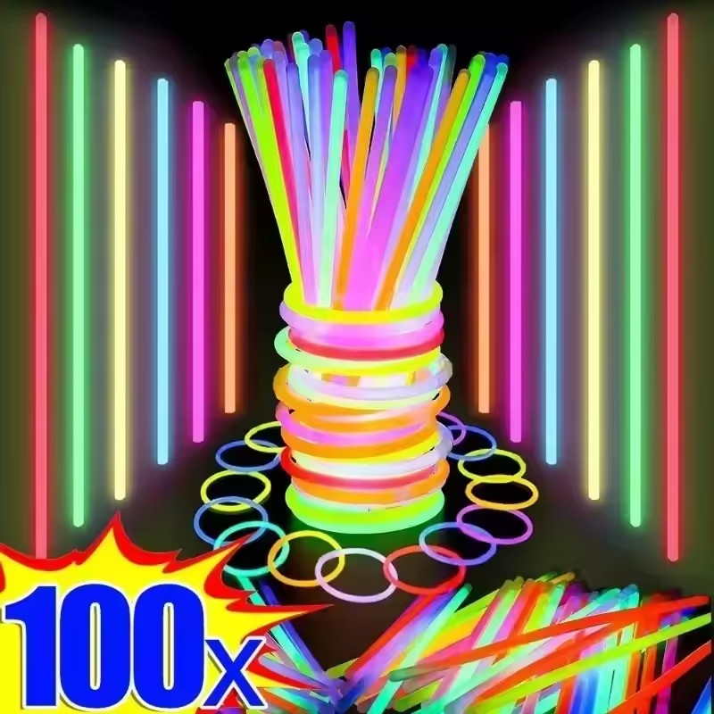 50/100Pcs Fluorescence Sticks  - Glow In The Dark Party Glasses review and price