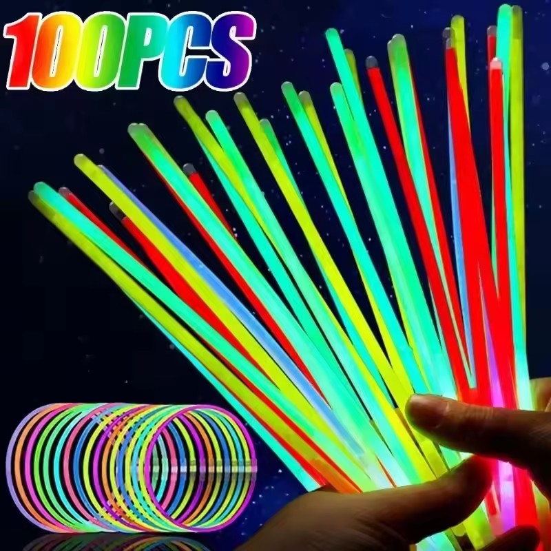 50/100Pcs Fluorescence Sticks  - Glow In The Dark Party Glasses review and price
