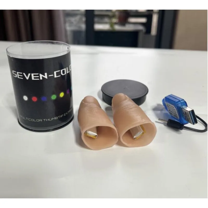 Seven Colors LED Light Thumb T - Thumb Tip Magic Trick Set review and price