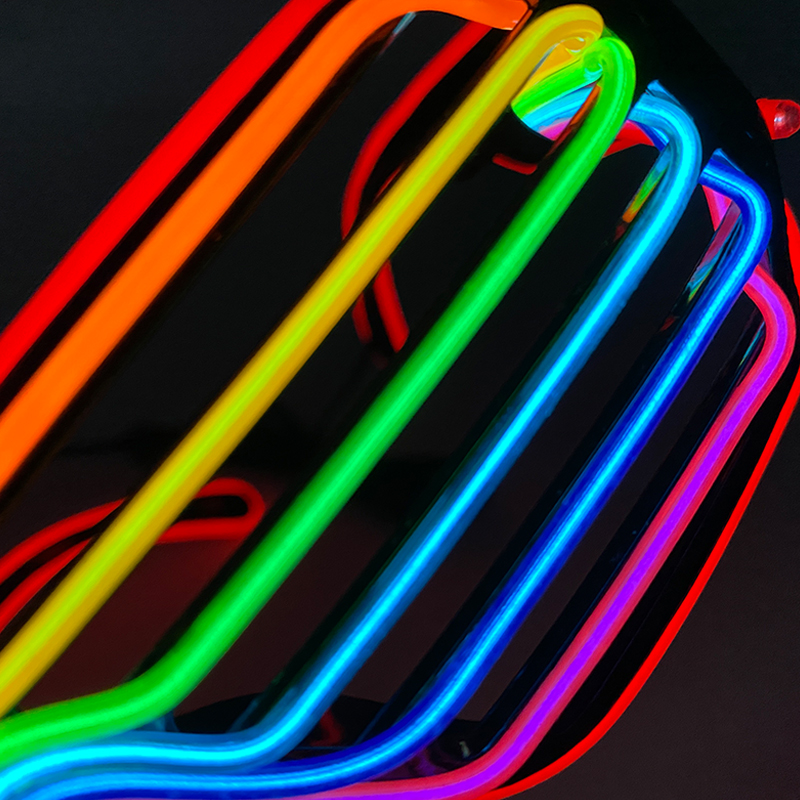 Fluorescent Colorful Glowing G - Glow In The Dark Party Glasses review and price