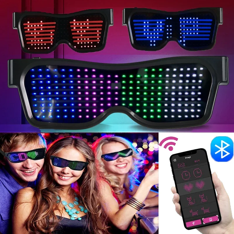 Multilingual LED Glasses Bluet - Glow In The Dark Party Glasses review and price